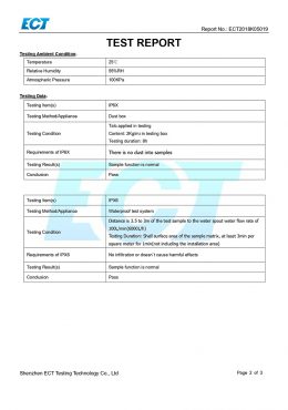 Giấy chứng nhận KIỂM TRA EK IP66